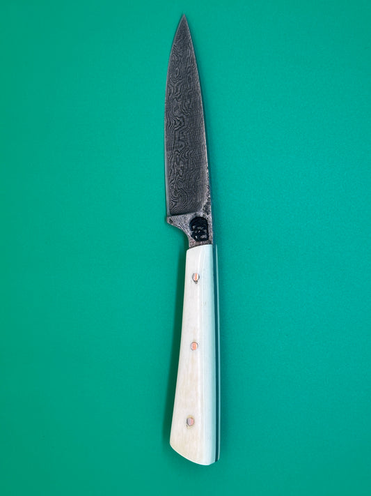 couteau de table forgé damas